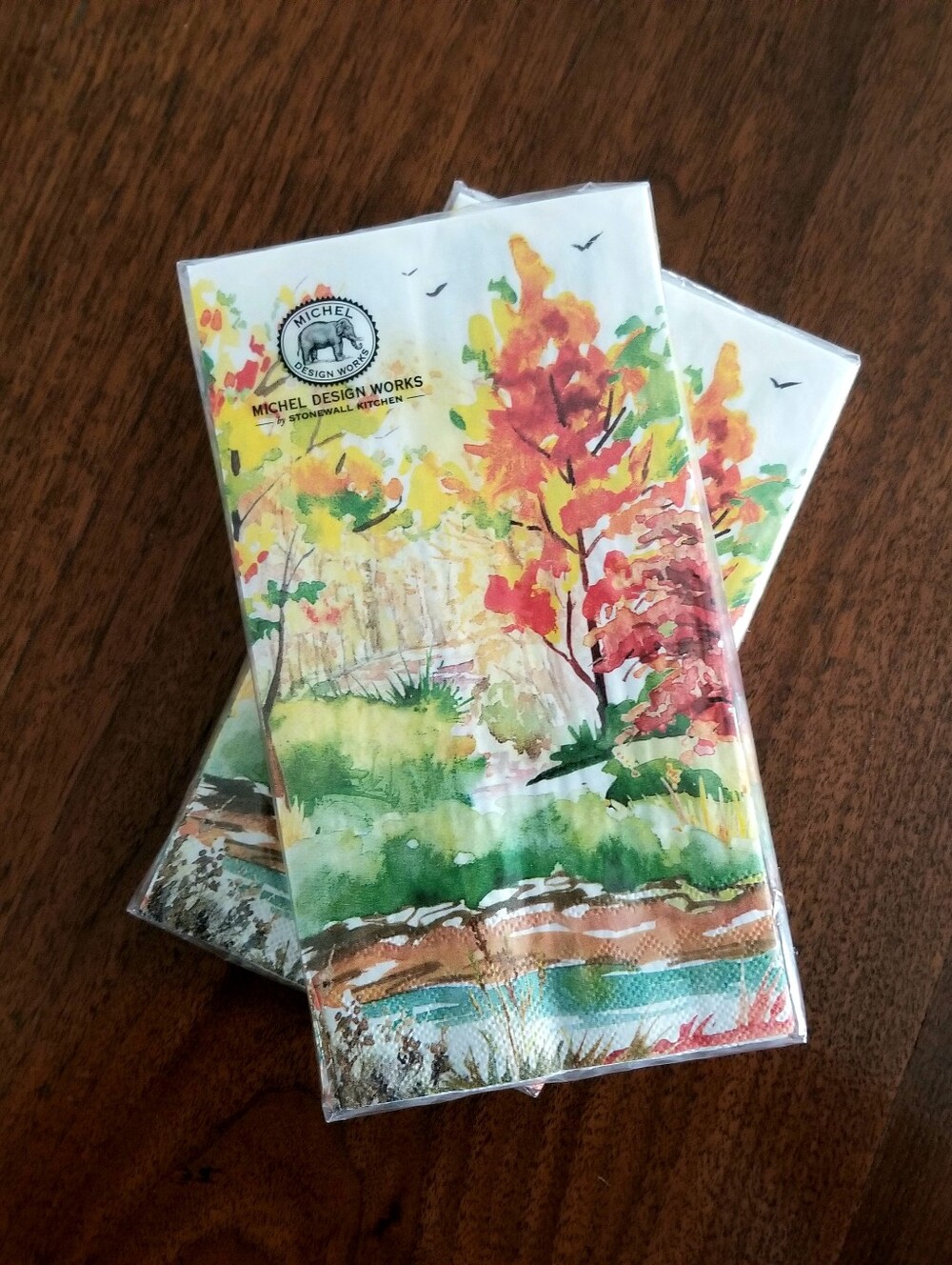 Michel Design Works "Orchard Breeze" Paper Napkins - 2 Packages of 15 Towels